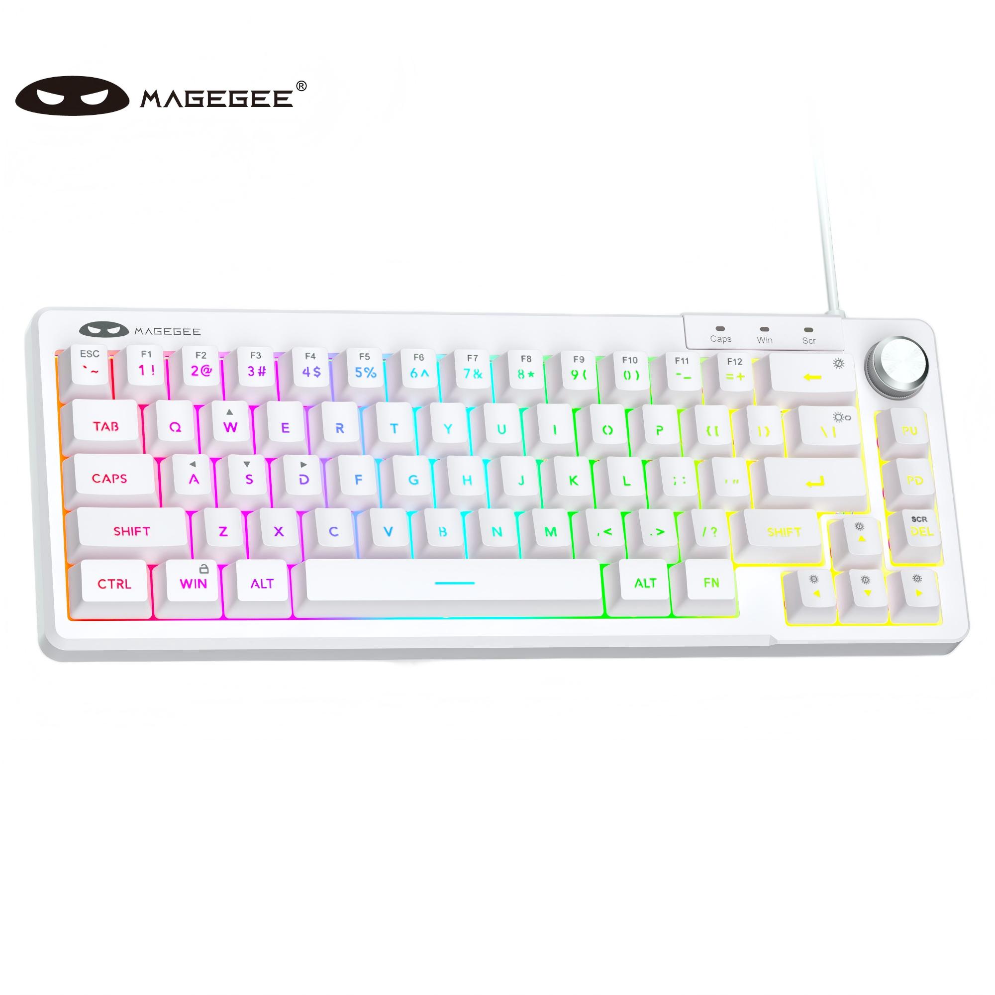 Keyboard Gaming Blue Switch - Teclado de Membrana MageGee TS68 Mini