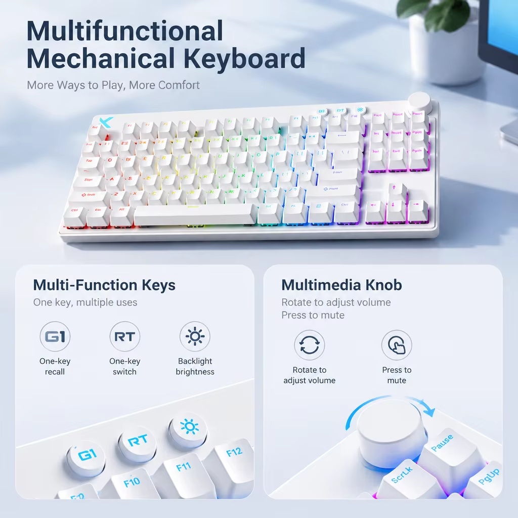 Teclado mecánico para juegos c - Gaming Keyboard No Rgb reseña y precio